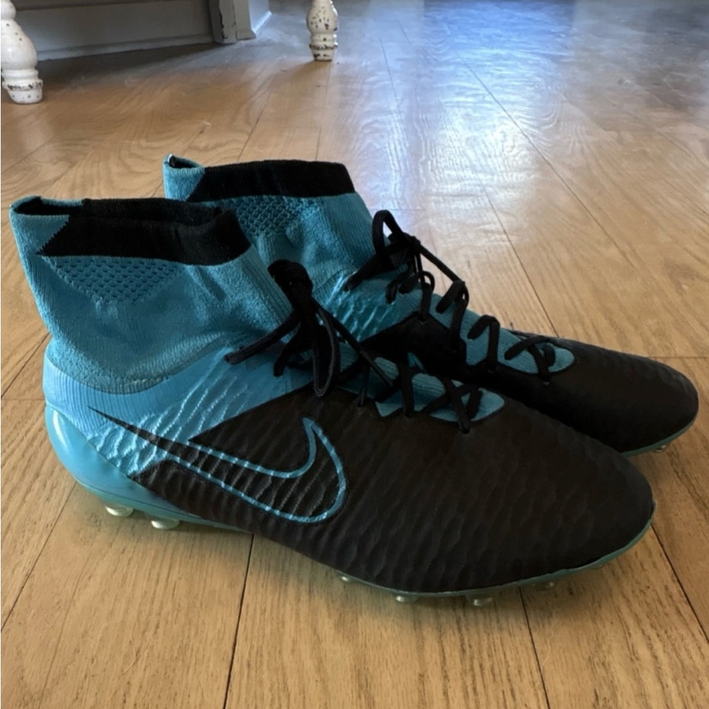 Nike Magista Obra Leather AG Black and Blue